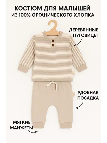 Tiny Organic Комплект для малыша (лонгслив + брюки)