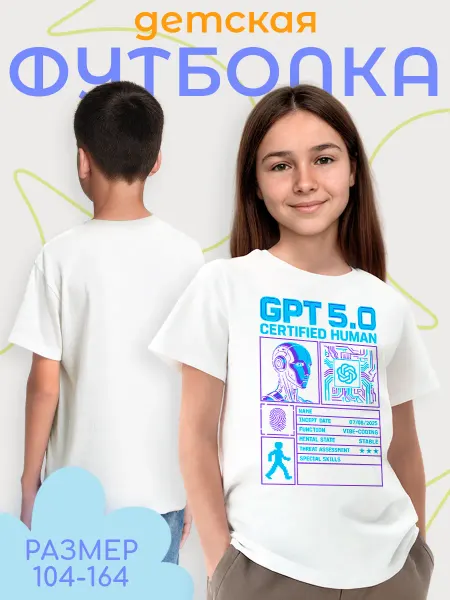 Каждому своё Style Детская футболка Искусственный интеллект Робот Технологии