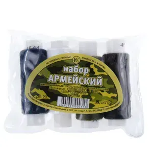 ПНК им. Кирова 45ЛЛ Набор ниток с армированием Армейский 4 х 150 м + 2 иглы