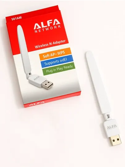 Wi-Fi адаптер ALFA UW10S , для ПК и ноутбука, скорость до 150Мб/с, 2,4 ГГц