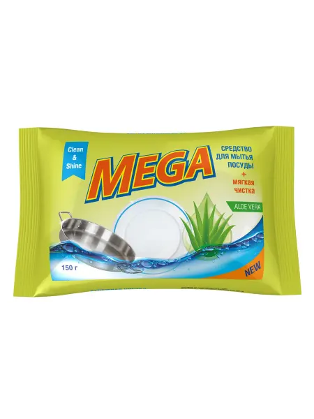 Mega Средство Clean&Shine New Aloe Vera для посуды, 150 г