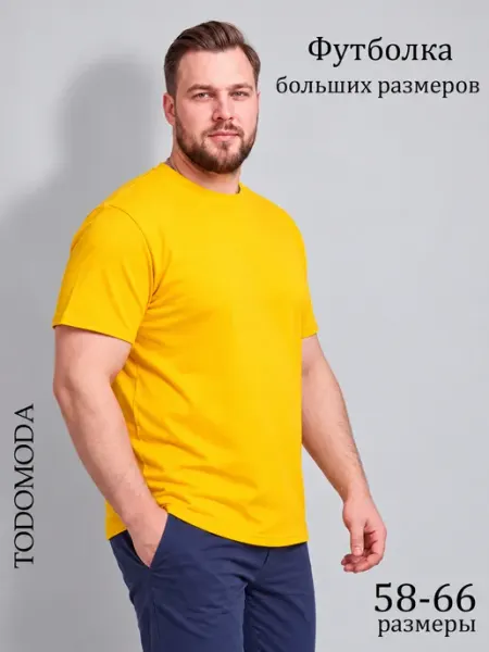TodoModa Футболка мужская базовая хлопковая больших размеров