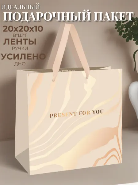 Город Шаров Подарочный пакет с ручками 20*20*10 1 штука