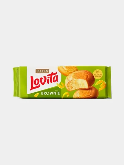 ПЕЧЕНЬЕ СДОБНОЕ "LOVITA" БЛОНДИ БРАУНИ С ЛИМОНОМ, 152 г