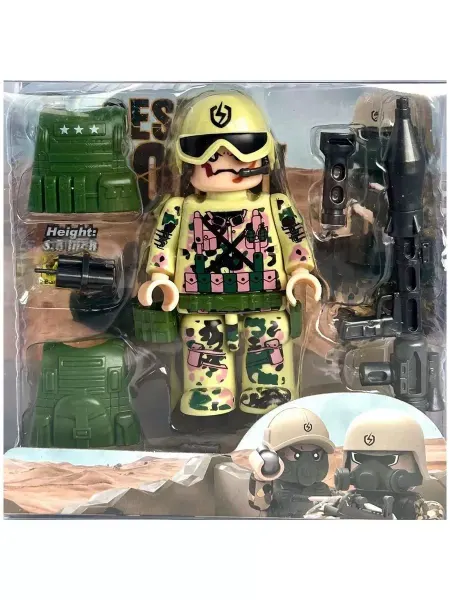 LEGO Конструктор фигурка Армия Солдаты 8 см