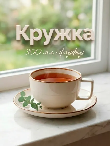 Sima-Land Home Кружка для чая и кофе подарочная "Леггеро" 300 мл с блюдцем