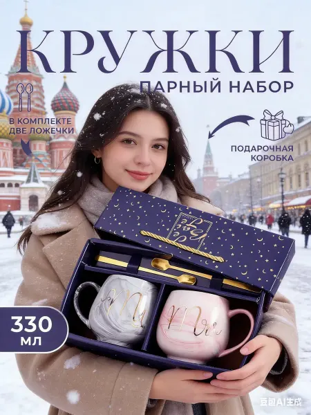 Keep Hot Парные кружки, кофейная пара подарочный набор