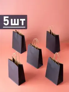 Пакет подарочный 15х8х21 см, 5 шт.