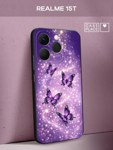 Realme Чехол на 15T с бабочками