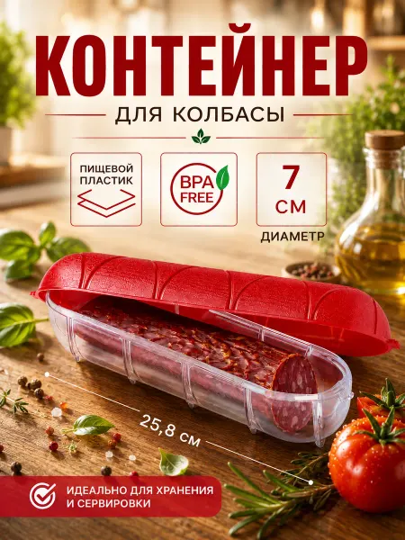 RICCO (Посуда хозтовары) Контейнер для колбасы