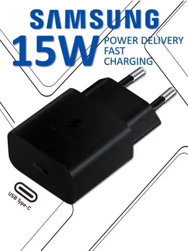 Блок питания, сетевой адаптер Samsung 15W EP-T1510 PD Power Adapter USB-C, черный
