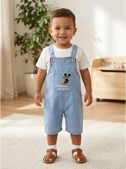 Джинсовый комбинезон для детей, 1–6 лет, унисекс модель