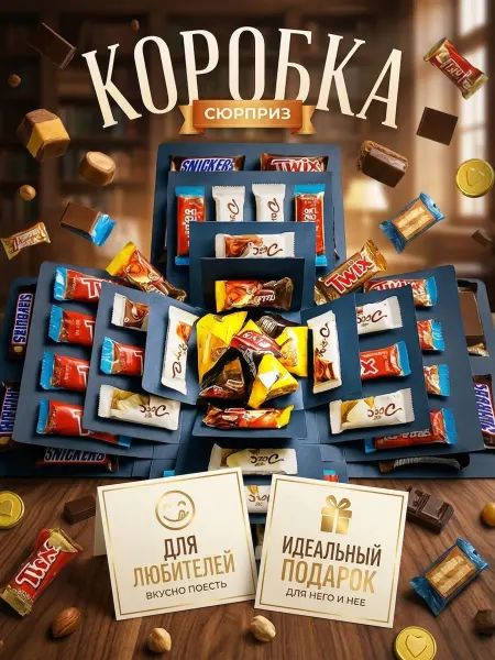 Подарочная распадающаяся коробка