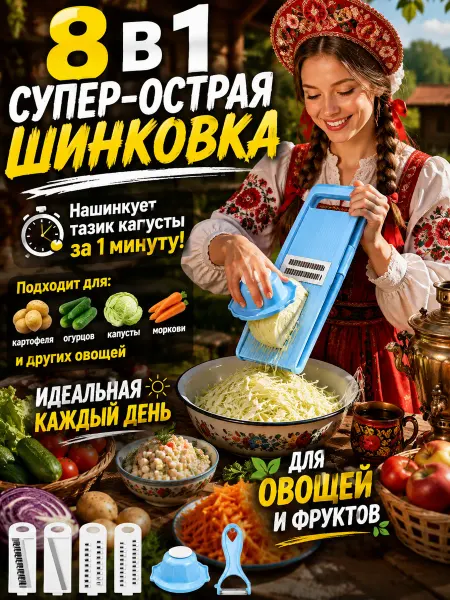 Овощерезка многофункциональная ручная
