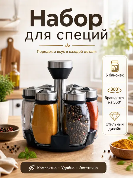Набор баночек для специй