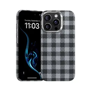 Чехол Benks ArmorVichy Spin Case built with Kevlar для iPhone 16 Pro 6.3", черная клетка (Black)