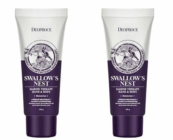 Deoproce Крем для рук и тела с экстрактом ласточкиного гнезда Hand & Body Swallow's Nest, 100 г, 2 шт