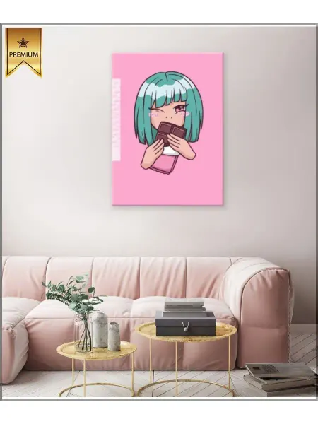 Classic Art Картина на холсте Chocolate Anime Girl 20х30