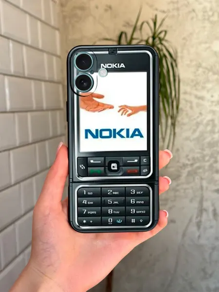 PBl store Чехол на Apple IPhone 16 Plus с принтом Nokia