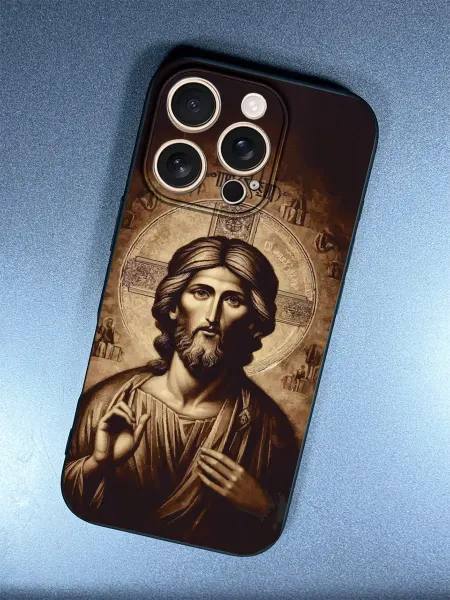 PBl store Чехол на Apple IPhone 16 Pro с православным принтом