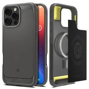 Защитный чехол Spigen Rugged Armor Magsafe для iPhone 16 Pro Max / Айфон 16 Про Макс серый