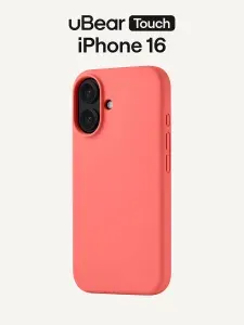 Чехол для iPhone 16 uBear Touch Mag Case софт-тач, MagSafe совместимый, коралловый