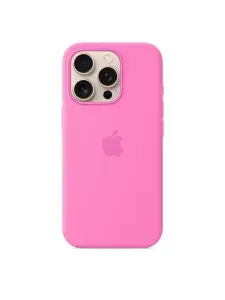 Чехол силиконовый МagSafe для iPhone 16 Pro Peony с анимацией NFC, Silicone case magsafe для Айфон 16 Про Пионовый