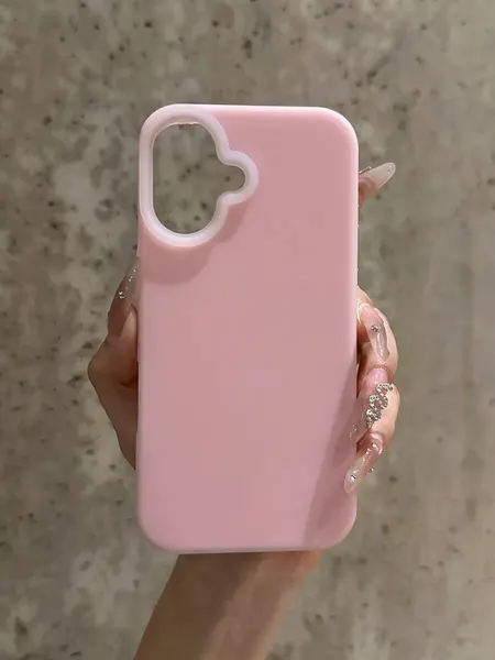 Чехол "О'Кейси", для iPhone 16, накладка, с окантовкой, силиконовый, розовый