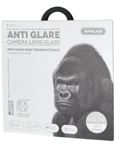 Защитные Линзы Kong на камеру iPhone 16 Pro / 16 Pro Max, цвет Transparent (прозрачные), защитное стекло на камеру