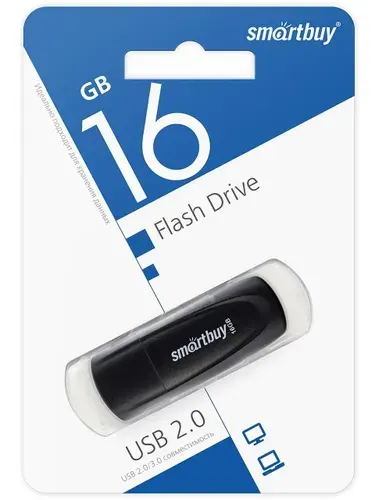 USB флеш-накопитель 16 Gb SmartBuy Scout Black SB016GB2SCK