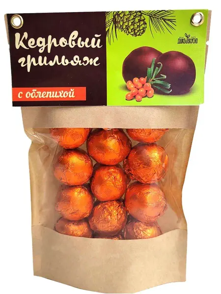 Дико вкусно Кедровый грильяж в шоколаде NEW облепиха 160г