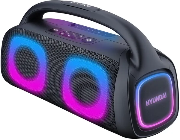 Колонка беспроводная Hyundai музыкальная H-PS1027 черная 80W 2.0 BT