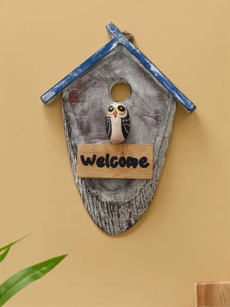 Деревянное панно WELCOME, настенное декор 15х3х20 см