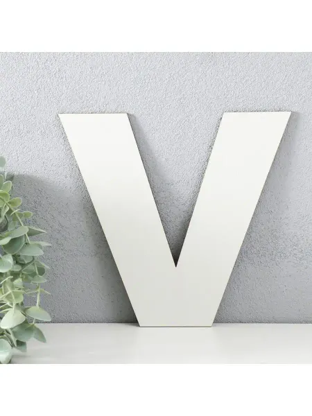 Сималенд Панно буква "V" 21,5х20 см, белая