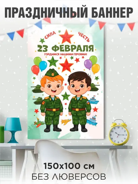МирИдей Баннер на 23 февраля для фотозоны