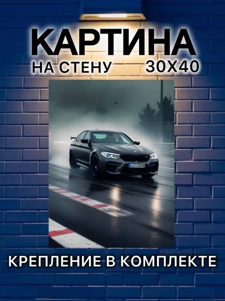 AF-20 Картина бмв м5 на холсте 30 см на 40 см bmw x6