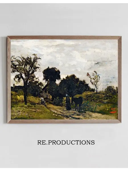 Re.productions Постер PeasantWoman On A Path - Charles François Daubigny