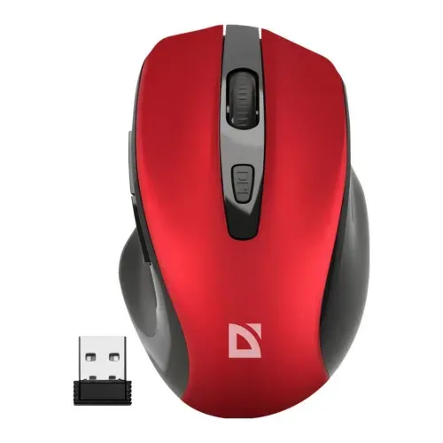 Мышь беспроводная DEFENDER Prime MB-053 red (USB, 1600dpi, 6but) (52052)