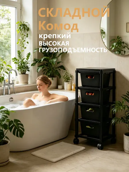 Комод пластиковый с ящиками на кухню