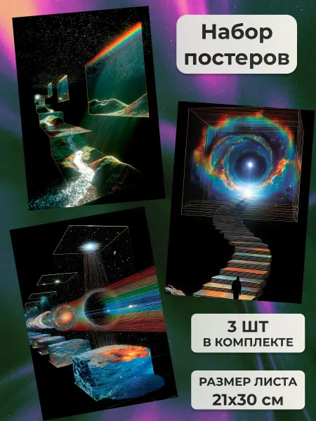 Постеры "Ретро футуризм Vaporwave А4"