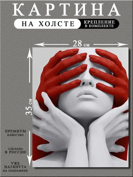 Интерьерные Решения Стильная современная картина на холсте без рамы
