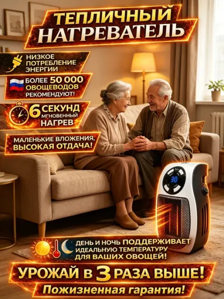 Компактный обогреватель для теплицы и растений