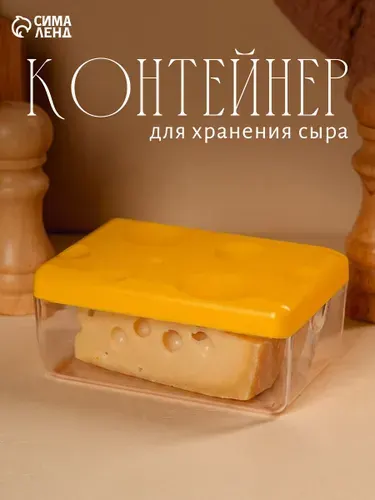 Контейнер для сыра, сырница, размер 16х11х7 см, пластиковый