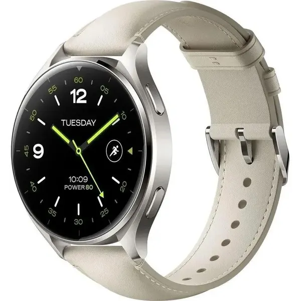 Смарт-часы Xiaomi Watch 2 1.43" AMOLED корп. серый рем. белый разм. брасл:140-210мм (BHR9306GL)