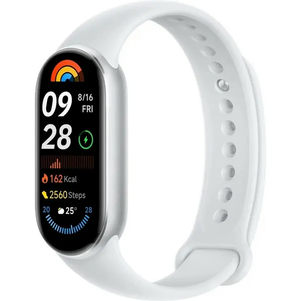 Фитнес-браслет Xiaomi Mi Smart Band 9 (BHR8340GL) серебристый 1,62",(192х490) 150 спорт режимы, до 21 дня