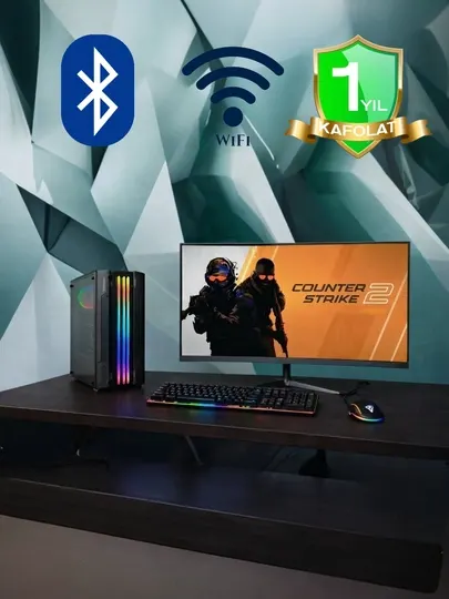 Готовый компьютерный комплект для игр и офиса GT730 4GB, DDR 16GB, с корпусом и монитором