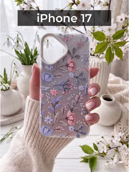 Good Luck Clover Чехол на iphone 17 Цветочный Принт (3)