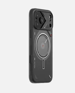 Чехол для iPhone 17 Pro Max series, Aulumu A17, TPU IMD, серый полупрозрачный
