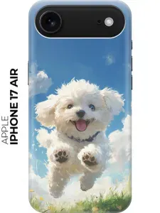 Силиконовый чехол на Apple iPhone 17 Air с принтом "Радостный щенок"