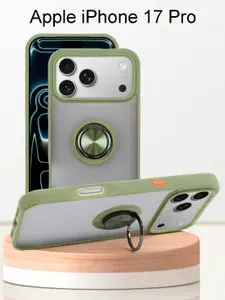 Чехол для Apple iPhone 17 Pro, с кольцом, подставка, хаки